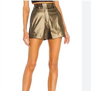 All Saints Micah Shorts in Gold Size 2